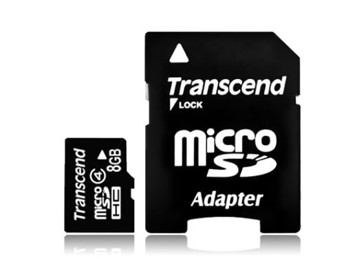 TRANSCEND MICRO SD MICRO SDHC C4 8GB 8G 8 G GB FLASH MEMORY CARD