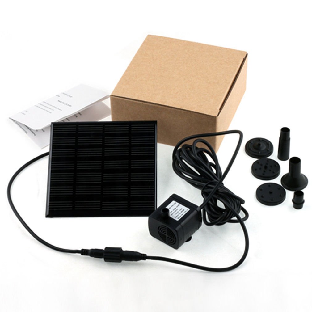 Solar Panel Submersible Fountain Pond Power Water Pump Kit Garden Pool Watering