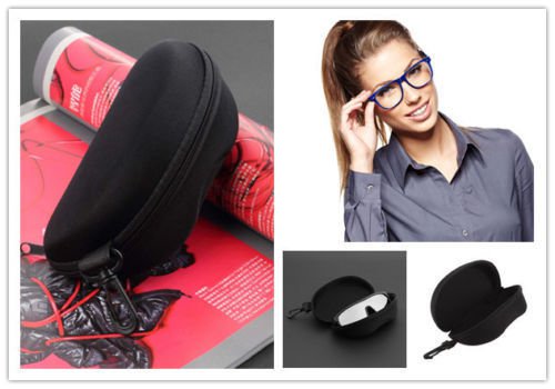 Zipper Clam Shell Hard Case Box Pouch Bag Eye Glasses Sunglasses