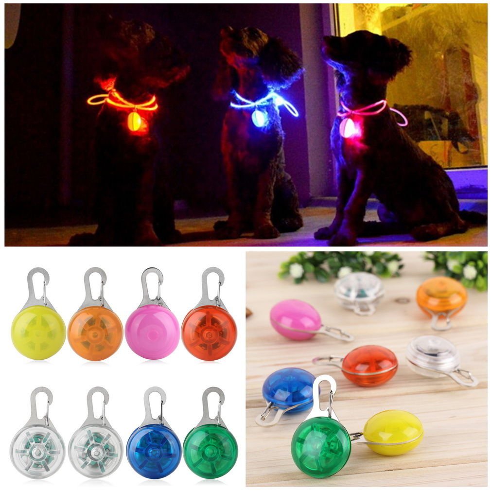 1x Pet Dog Puppy LED Flashing Collar Safety Night Light (color yellow