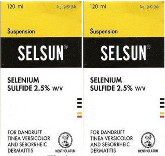 2 X 120ml SELSUN ANTI DANDRUFF TREATMENT SHAMPOO SELENIUM SULFIDE TINEA VERSICOLOR