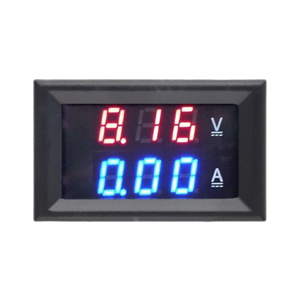 DC 100V 10A Voltmeter Ammeter Blue + Red LED Amp Dual Digital Volt Meter Gauge