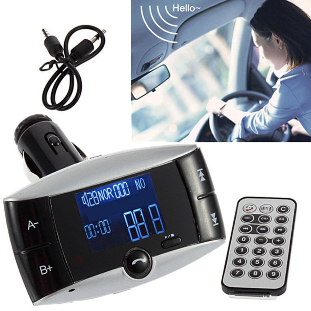 Bluetooth Car Kit MP3 Player FM Transmitter Hands Free Phone SD/USB + Remote MN4