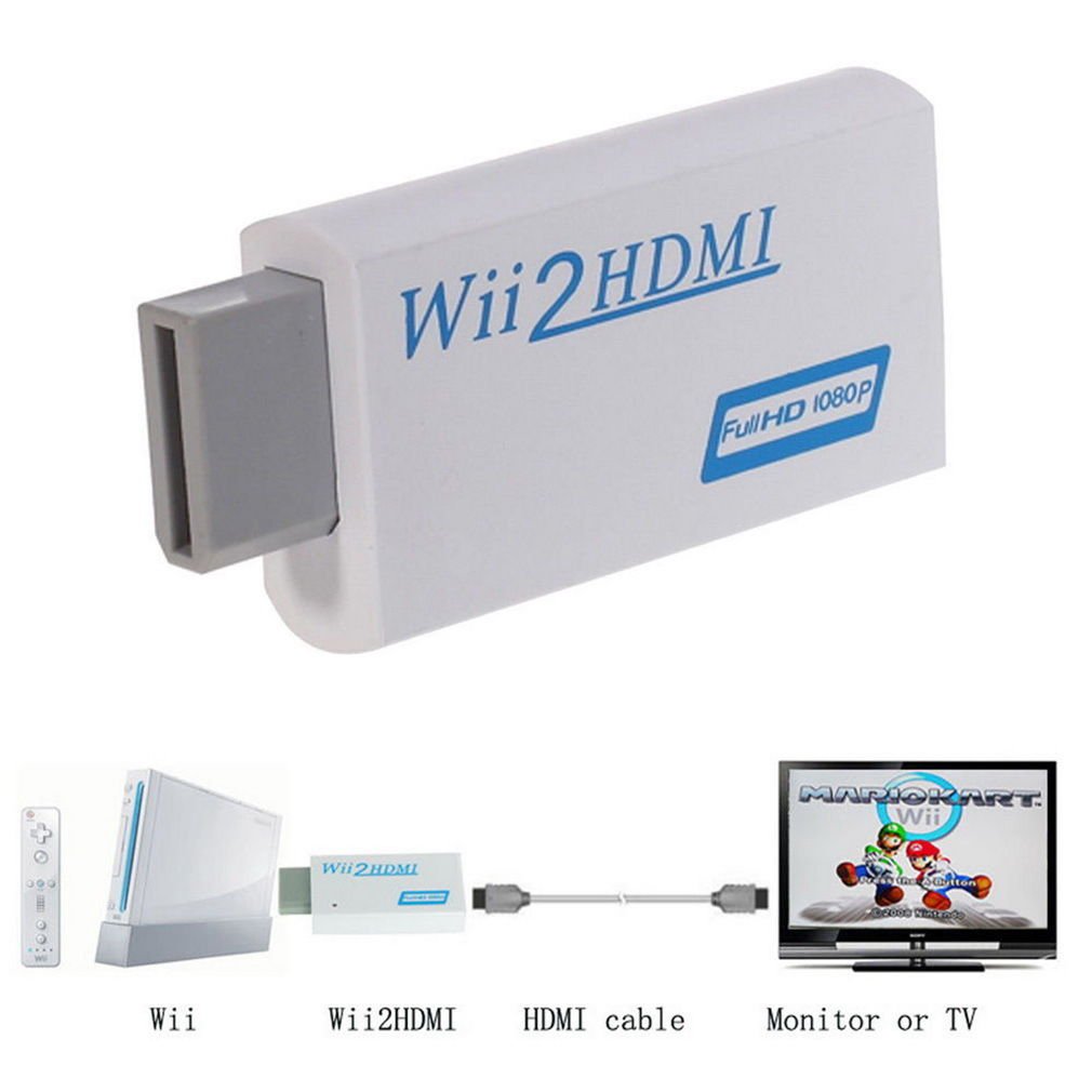 Wii To HDMI 1080P Upscaling Converter Adapter with 3.5mm Audio Output MN4