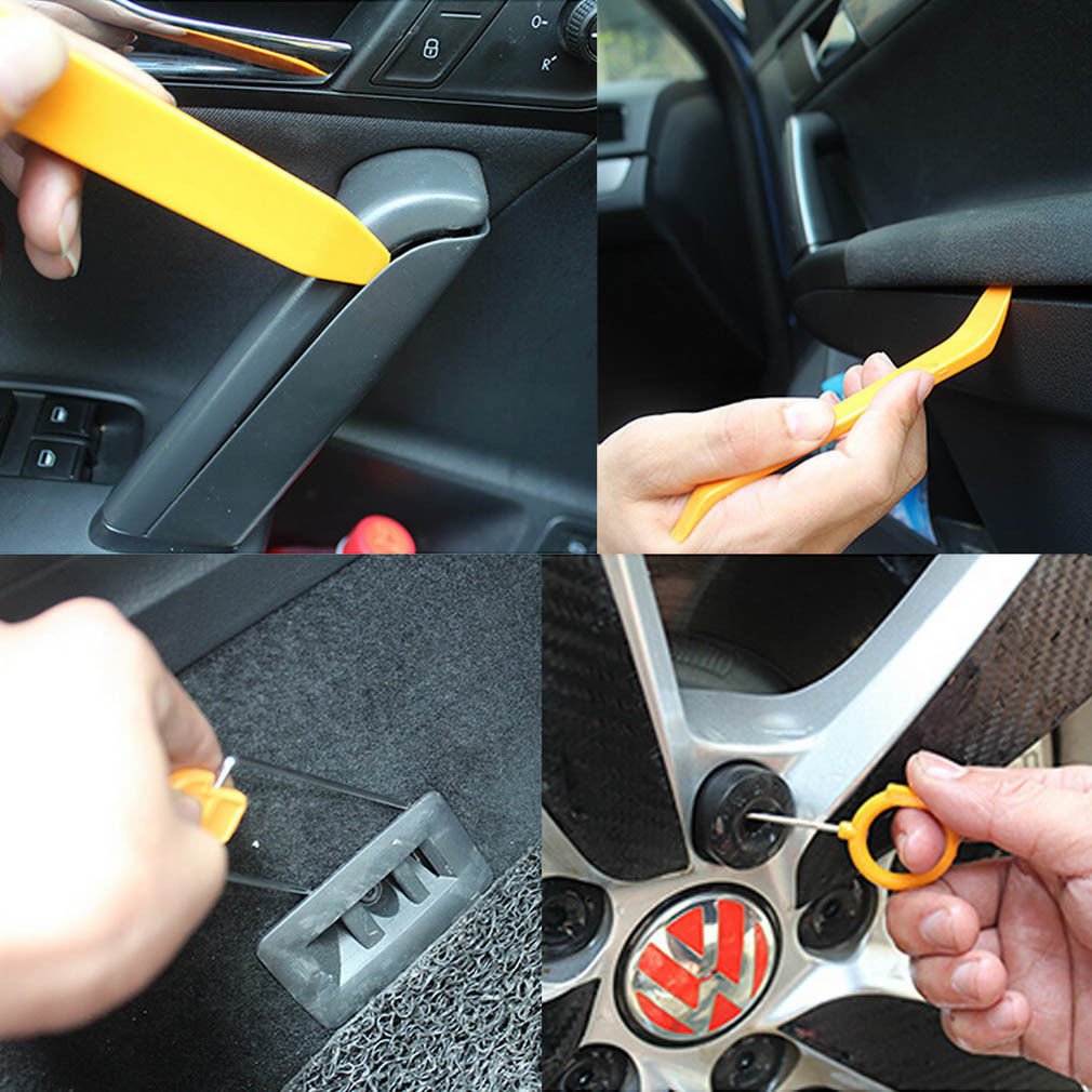 12pcs Car Radio Door Clip Panel Trim Dash Audio Removal Pry Tool Kit Plastic SW3