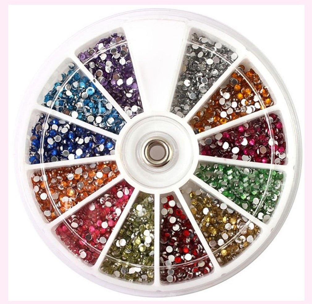 1.5mm 3600pcs Nail Art 3D DIY Rhinestones For UV Gel Acrylic Decoration GGT6