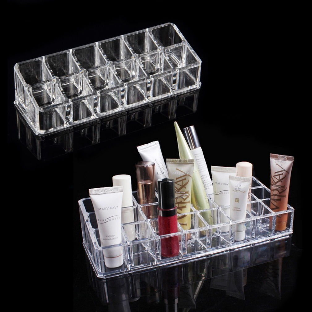 Makeup Cosmetics 12Lipstick Acrylic Organizer Stand Display Holder Storage Rack KL4