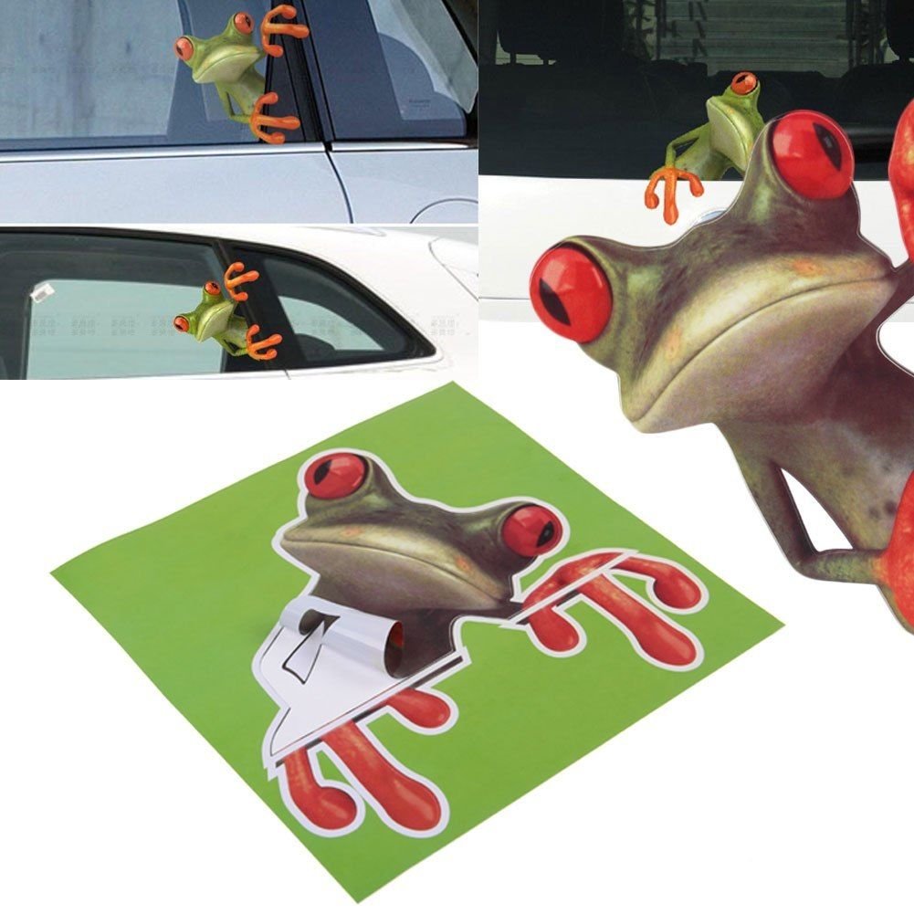 3D Cute Peep frog funny car stickers Truck Window Vinyl Decal Graphics Sticker HH6