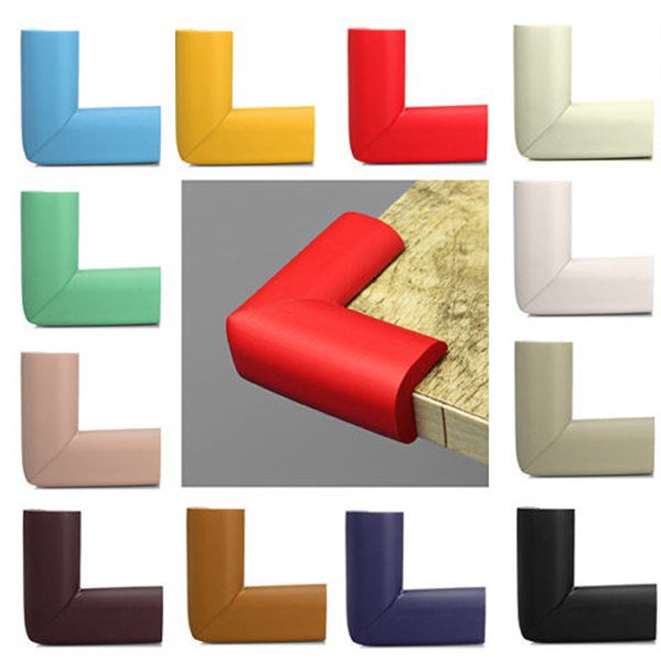 4Pcs Child Corner Edge Protectors Lovely Soft Safety Protection Cushion Guard COLOR BLACK