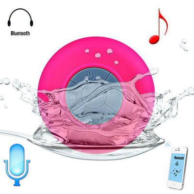 BTS - 06 Bluetooth Water Resistant Shower Speaker with Sucker - RED/pink NA0075603