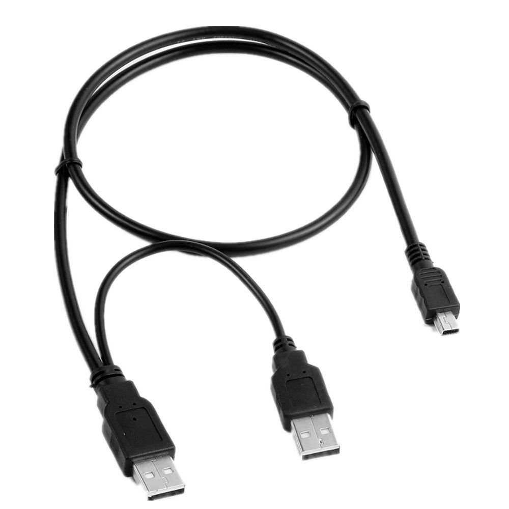USB Y PC Charger+Data SYNC Cable Cord For Iomega eGo USB 2.0 Portable Hard Drive SA3