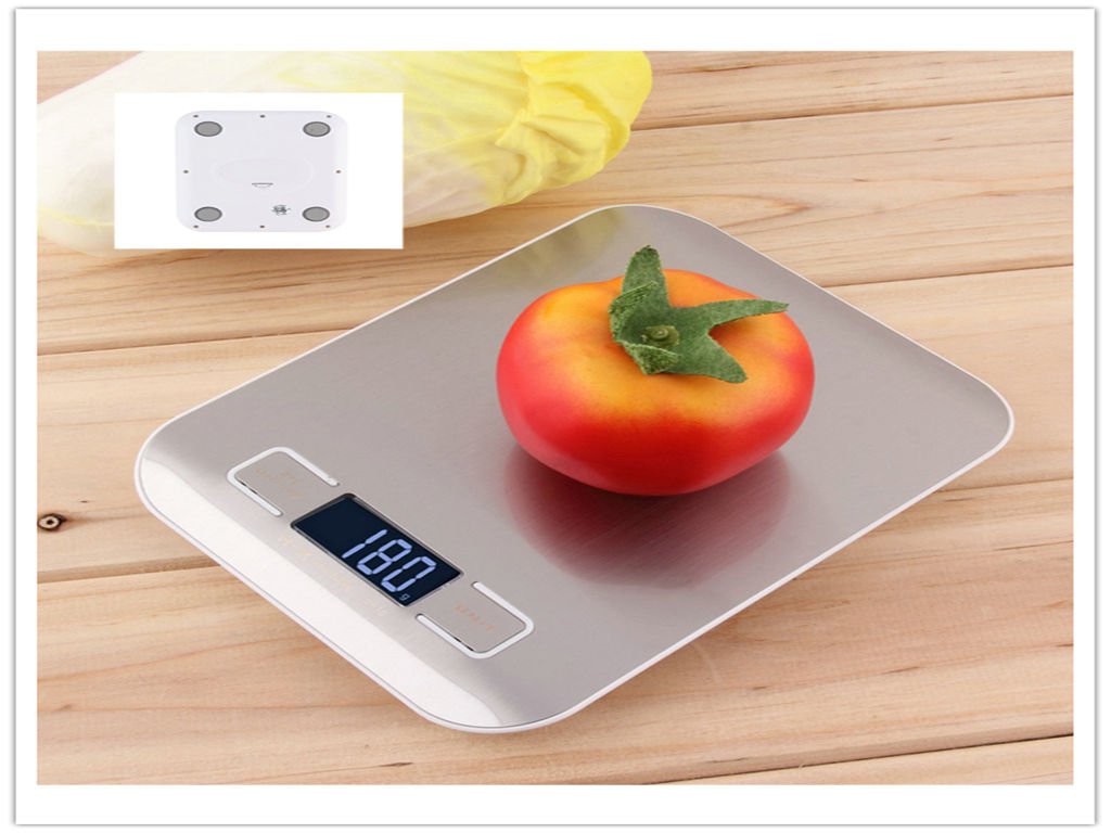 11lb x 0.05oz Slim LCD Digital Kitchen Scale 5Kg x 1g VW1