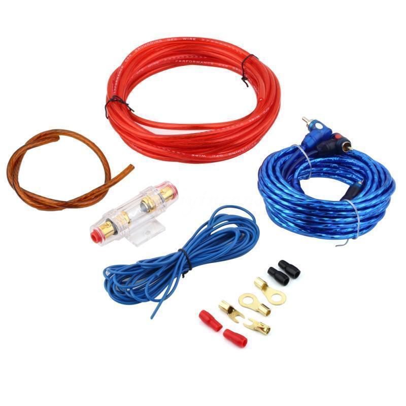 1500W 8GA Car Audio Subwoofer Amplifier AMP Wiring Fuse Holder Wire Cable Kit VW1