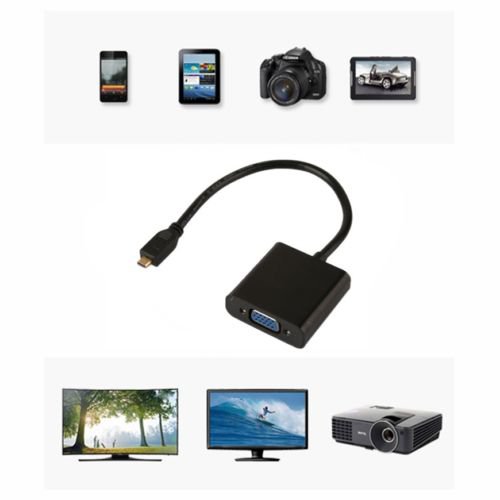 1080P Micro HDMI to VGA Female Video Cable Converter Adapter for PC Laptop VW1