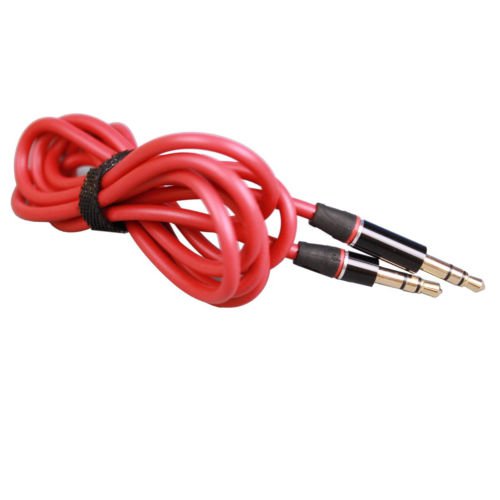 RED 3.5mm 1/8"Audio Cable Car AUX Cord for V-Moda Crossfade M-80 M-100 VW8
