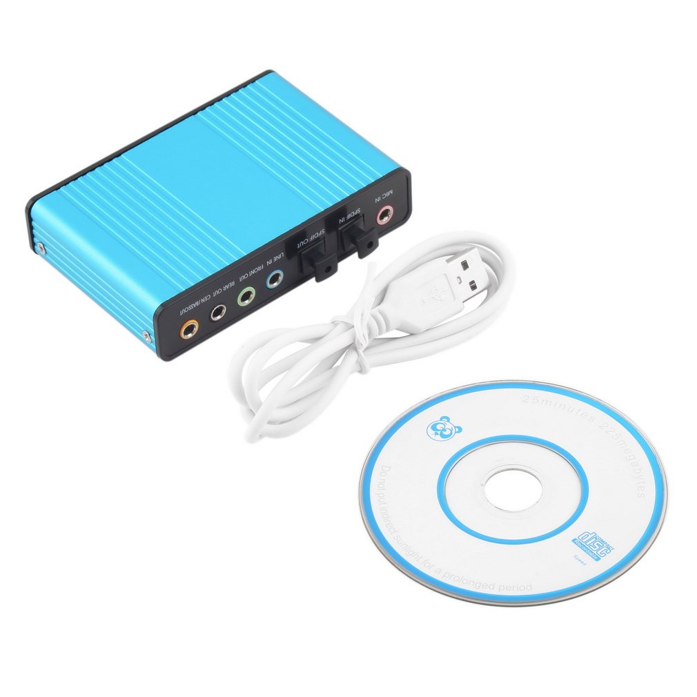 USB 6 Channel 5.1 Audio External Optical Sound Card Adapter VW1