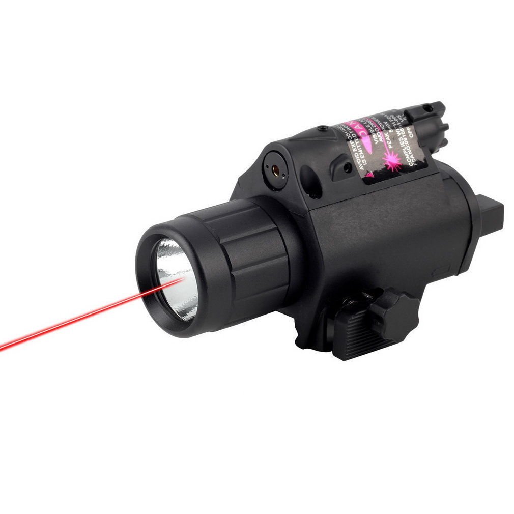 Tactical Combo Cree Flashlight/Lights Torch Red Laser Sight For Pistol/Glock VW1