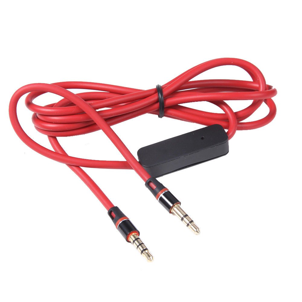 3.5mm 1/8"Audio Cable AUX-In Cord w MIC For Monster N-Tune On-Ear Headphone V10