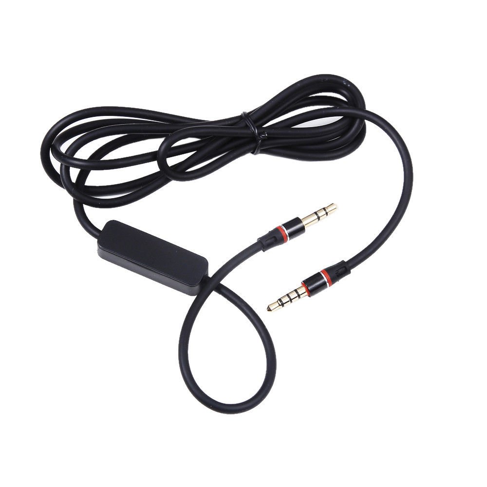 BLK 3.5mm 1/8"Audio Cable Cord w MIC For Samsung Level EO-OG900 On-Ear Headphone V10
