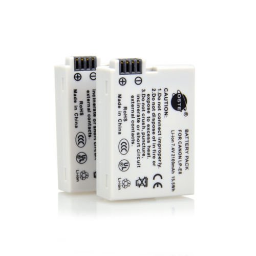 DSTE 2x LP-E8 Battery for Canon EOS Digital Rebel T3i T4i Kiss X4 X5 X6i Camera VW0