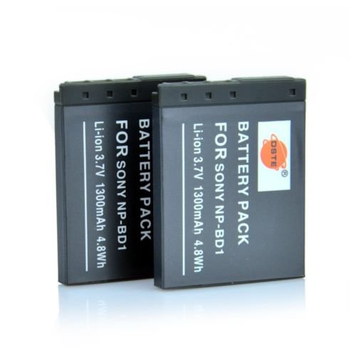 2 x DSTE NP-BD1 Digital Battery For Sony DSC-G3 DSC-T2 DSC-T70 DSC-T90 DSC-T200 VW0