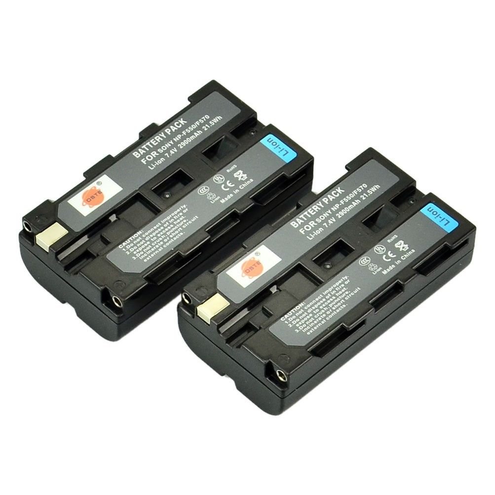 2PCS DSTE NP-F550 F570 Battery For Sony CCD-TRV75 MVC-FD97 HVR-Z1U HDR-FX1 VW2