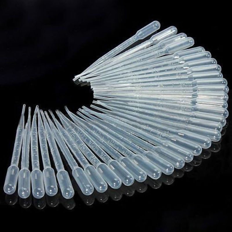 100PCS 3ML Disposable Plastic Eye Dropper Set Transfer Graduated Pipettes VW2