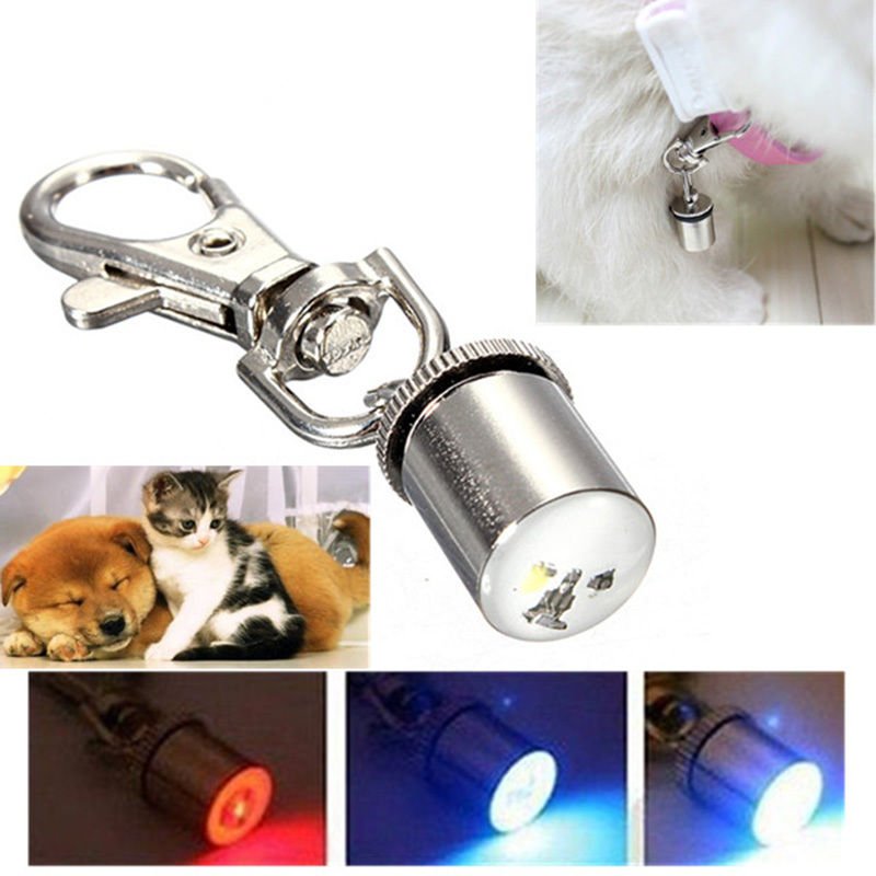 Pet Dog Cat Flashing LED Pendant Light Blinker Safety Night Collar Tag VW2