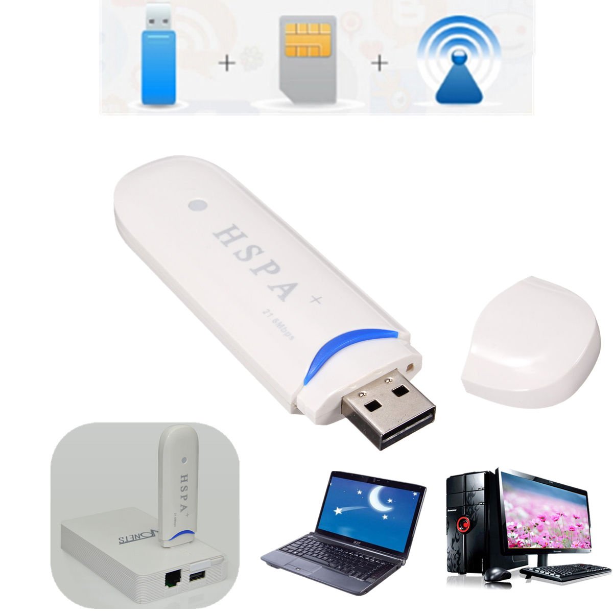 HSDPA USB 2.0 Stick SIM Modem 21MBPS 3G Wireless USB Dongle EDGE/GSM/GPRS/UMTS VW2