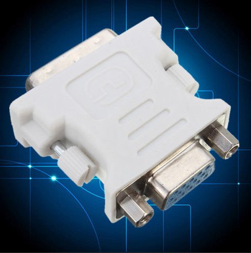 DVI DVI-D (24+1) Dual Link Male to VGA 15 Pin Female Adapter Converter PC Laptop VW2