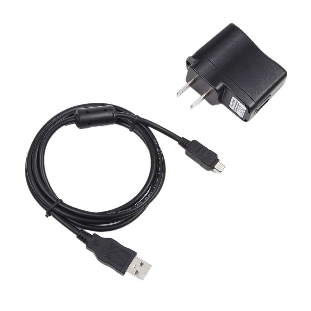 1A USB AC/DC Power Adapter Camera Battery Charger Cord for Olympus VR-340 VR340 V10