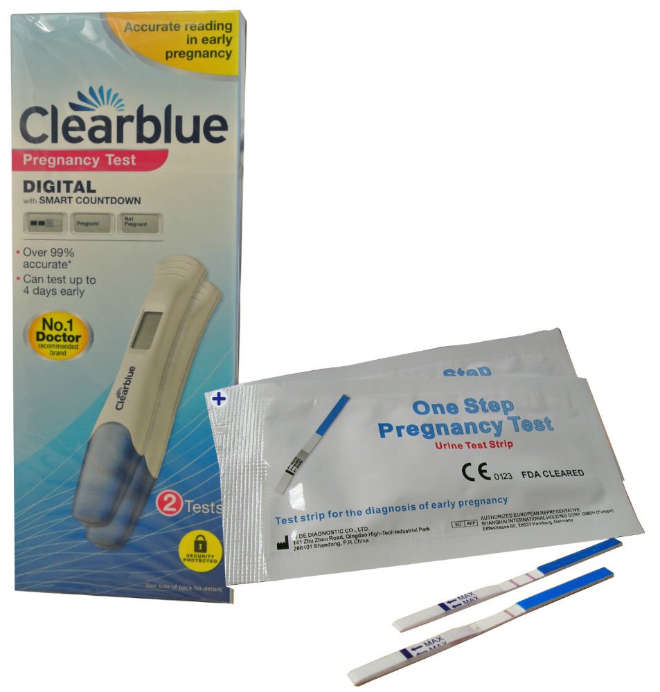 2 SMART CLEARBLUE DIGITAL PREGNANCY TESTS + 2 ULTRA EARLY PREGNANCY TESTS/STRIPS CR1