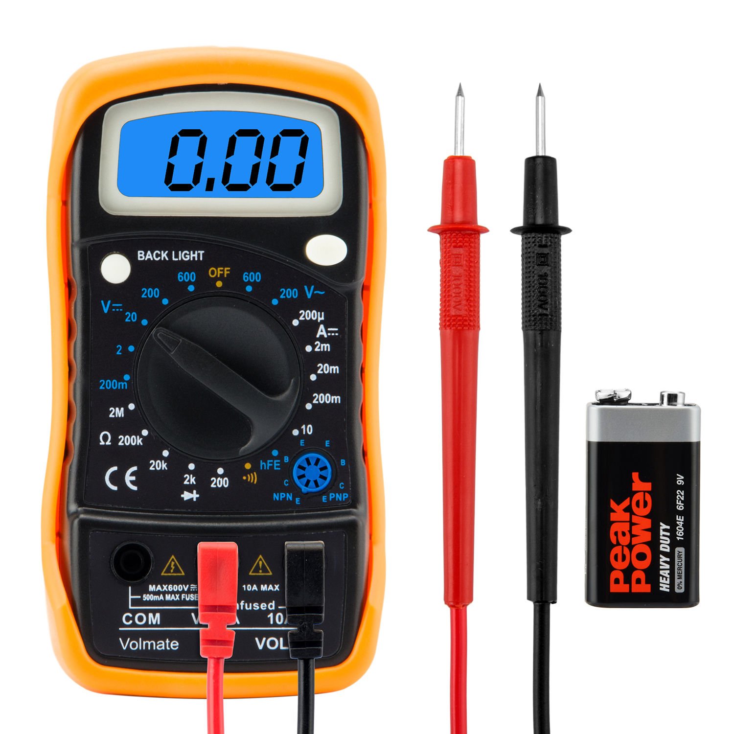 Digital Voltmeter Ammeter Ohmmeter Multimeter Volt AC DC Tester Meter AW3