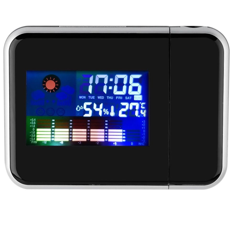 digital clock with weather