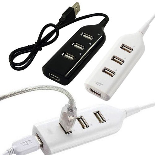 High Speed 4 Ports Hub USB 2.0 For PC Laptop - RANDOM COLOR