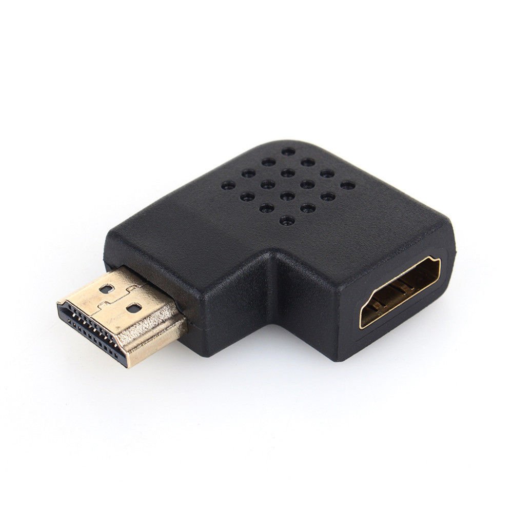 90 Degree Left Angle Male to Female Adapter Cable Connector HDMI HDTV