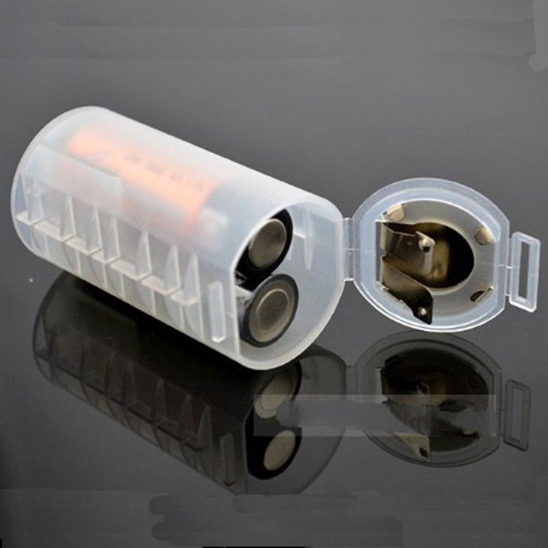 2AA to D Size Battery Holder Conversion Adapter Switcher Converter Case