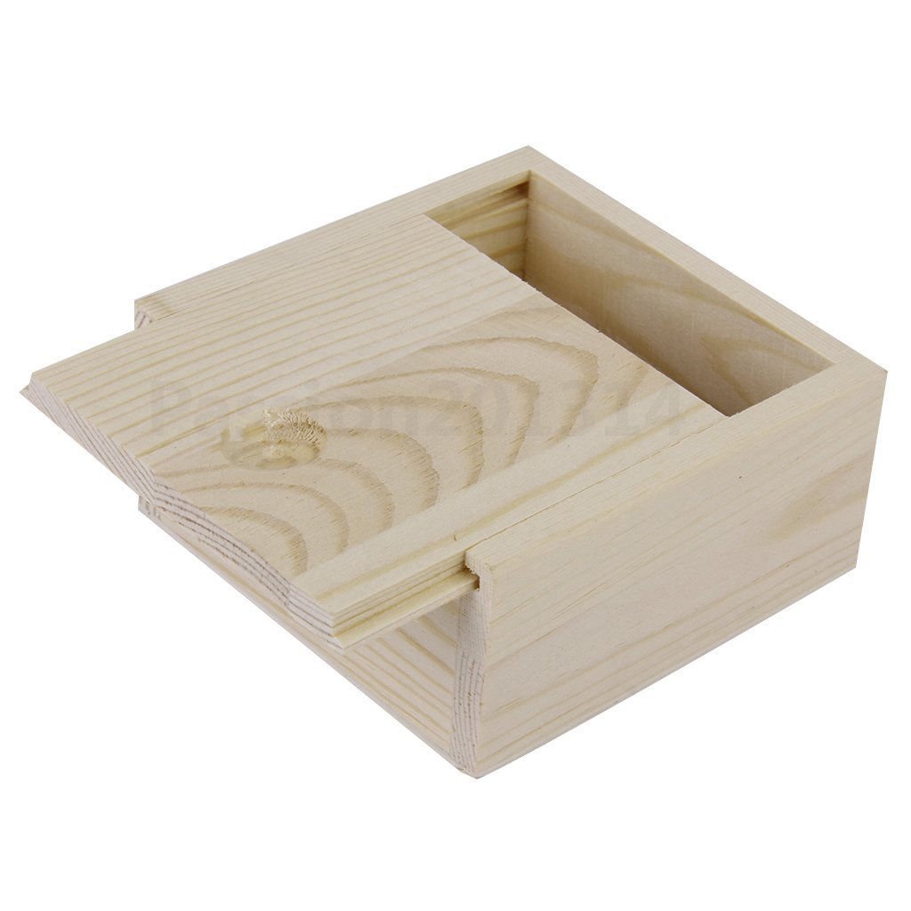 Small Plain Wooden Case Storage Box for Jewellery Small Gadgets Gift Wood