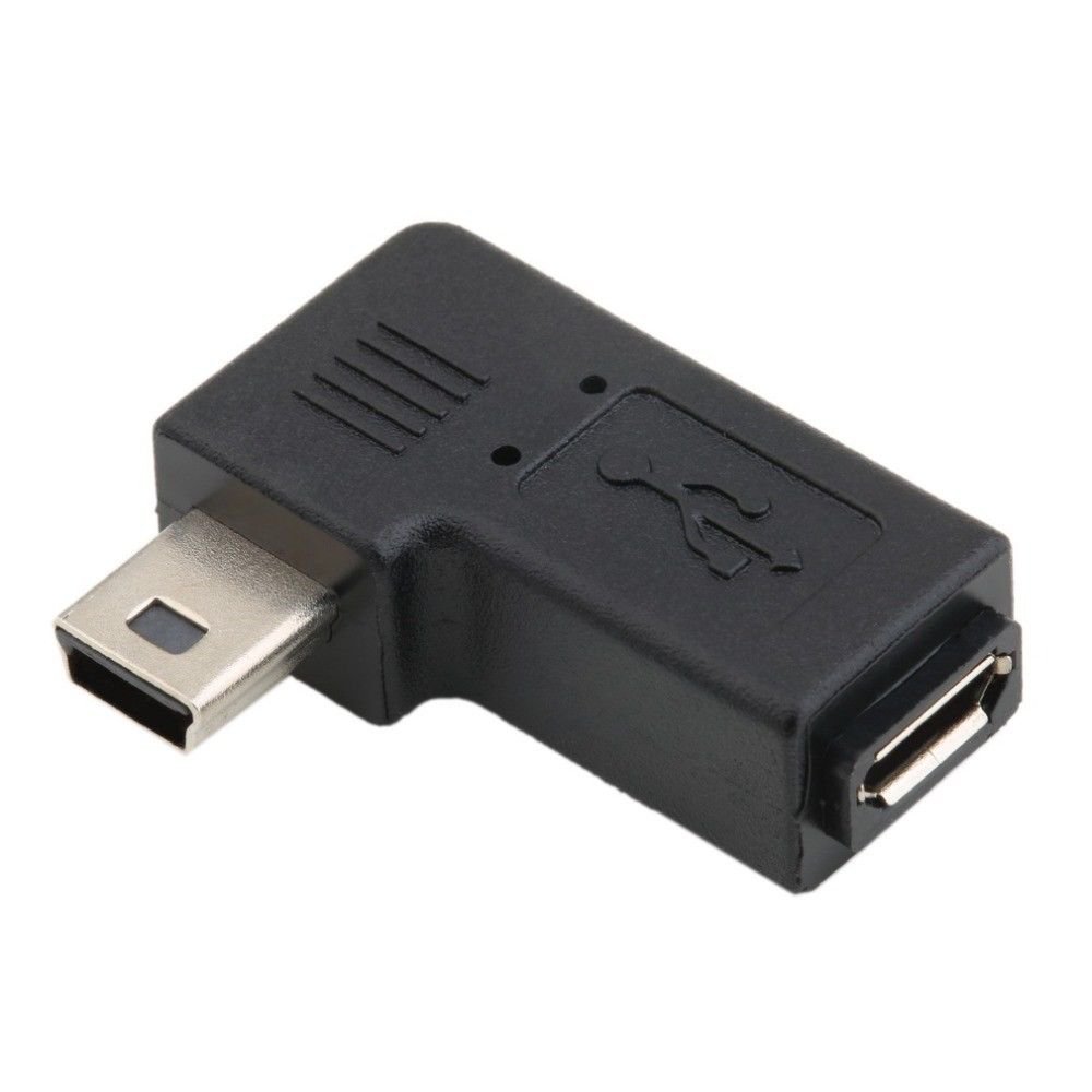 90 Degree Right Angle Mini USB Type A Male To Micro USB Female Adapter