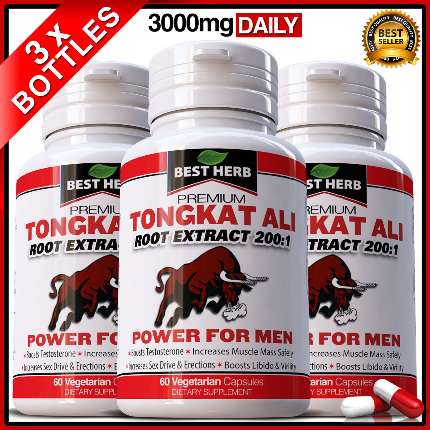 180 X PILLS TONGKAT ALI LONGJACK PASAK BUMI GRADE A STRONGEST ROOT ...