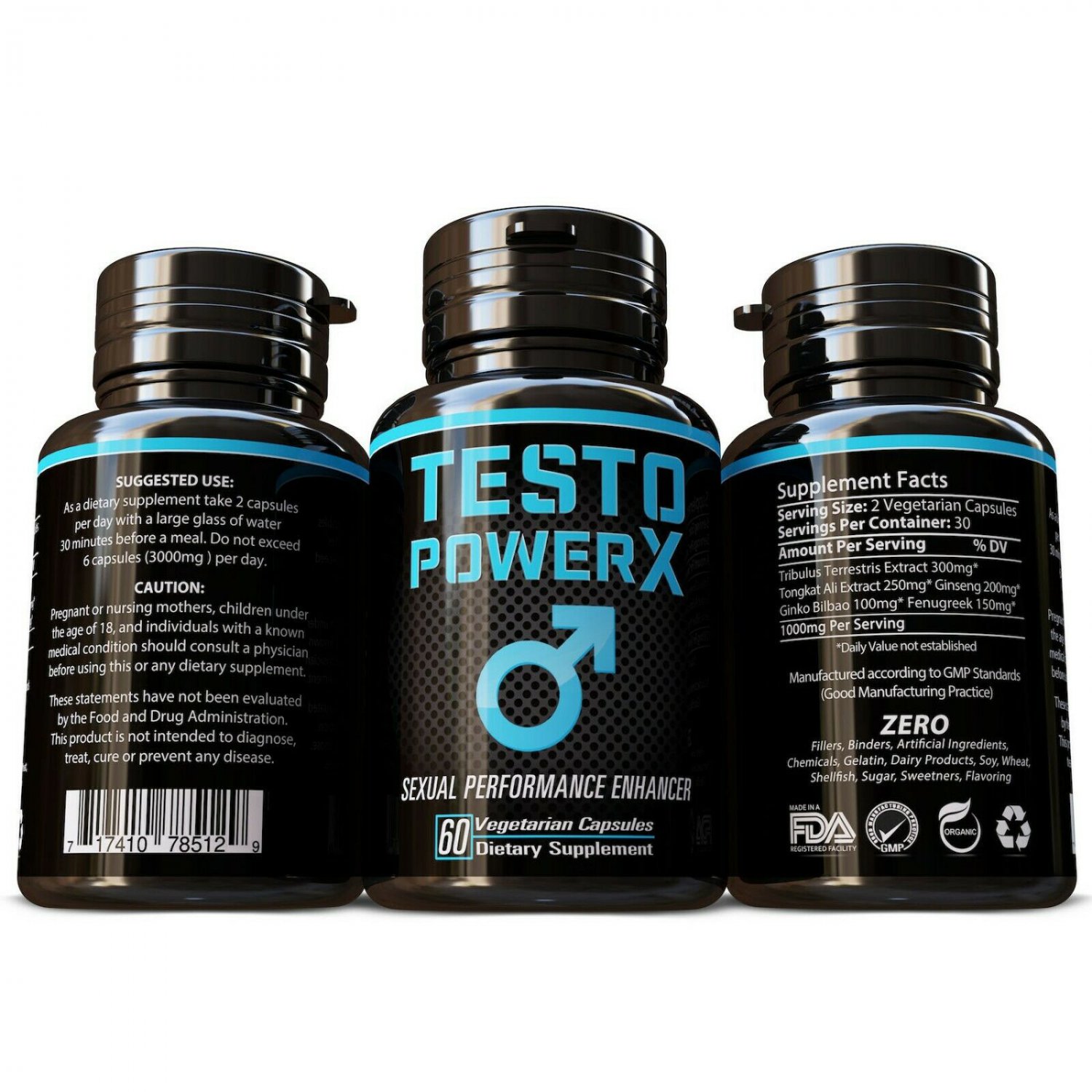 1 Testosterone Booster Sexual Performance Enhancement Male Pills Bigger Muscles 5985