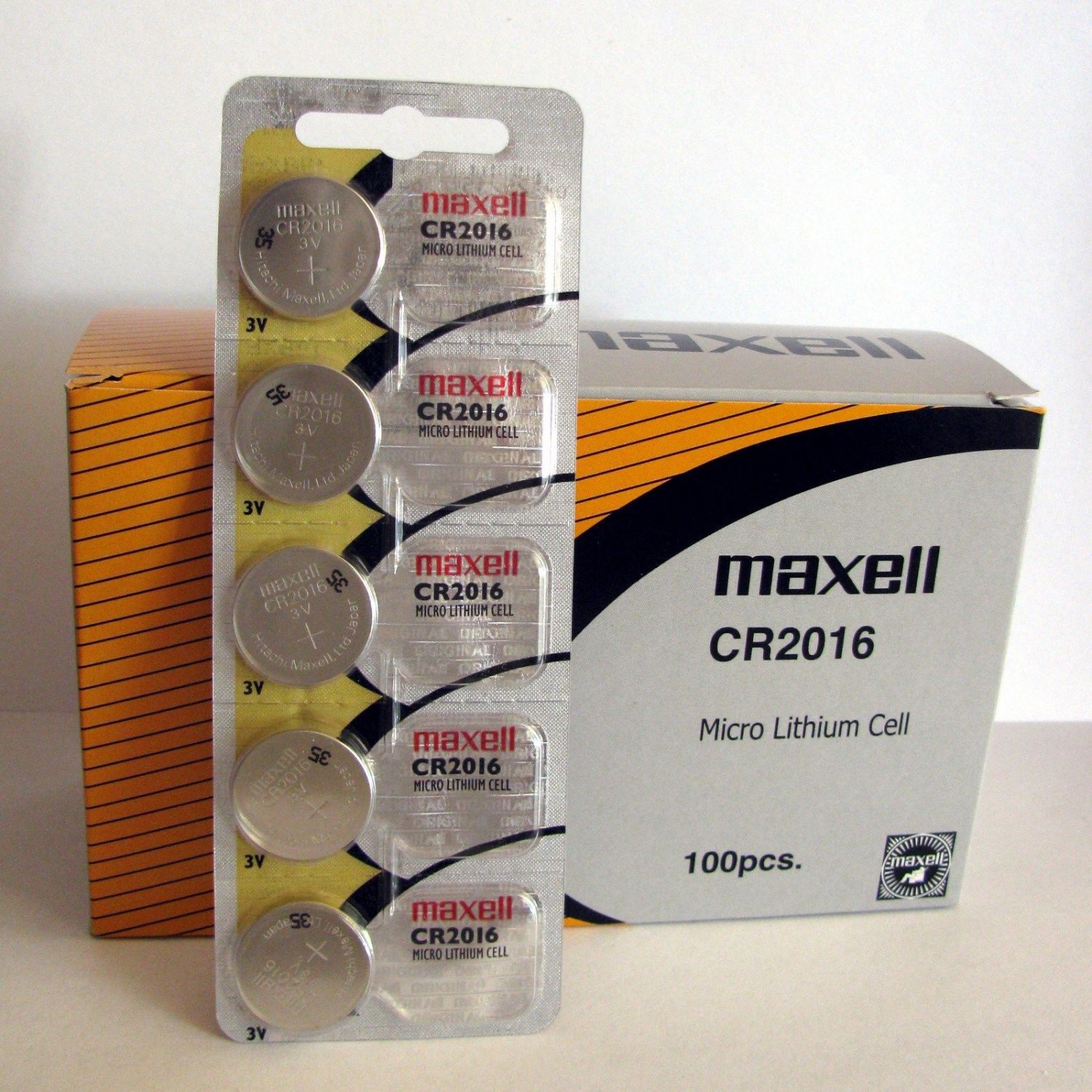 100 Original Maxell Cr2016 Cr 2016 Lithium 3v Battery New