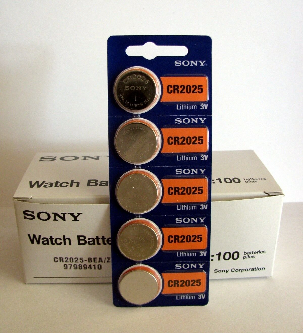 100 pc SONY CR2025 CR 2025 3V Lithium Batteries Expire 2028 (100 Coin Cells)