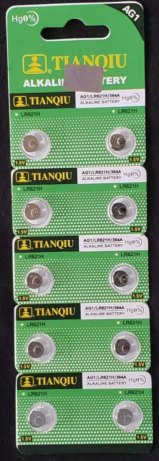 10 LR60 AG1 364 LR621 165 1.5V Alkaline Battery Watch