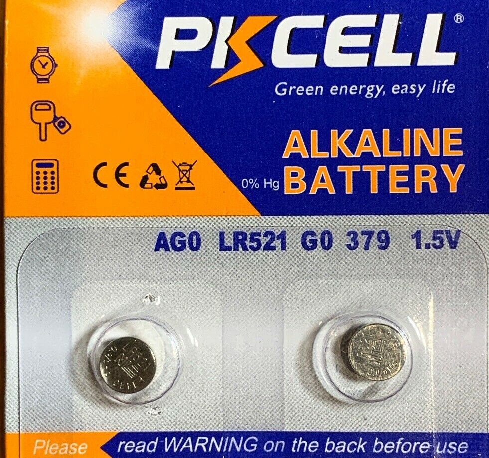 AG0 PKCell 2Qt LR63 179 LR521 379 1.5V/10mAh