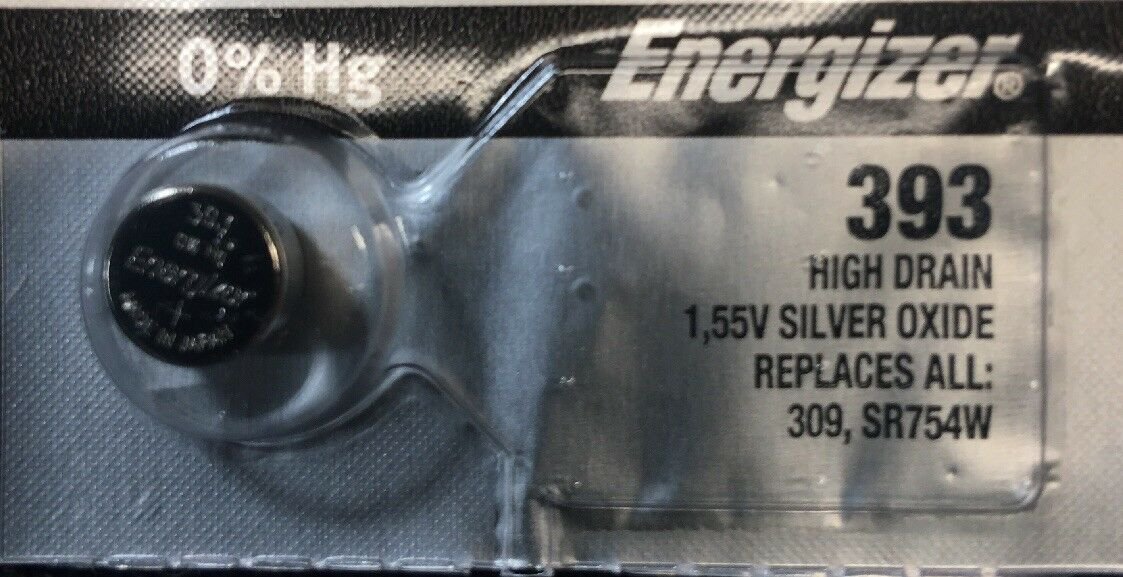Energizer 393/309 Watch, Calculator 1.5V Silver Oxide Battery