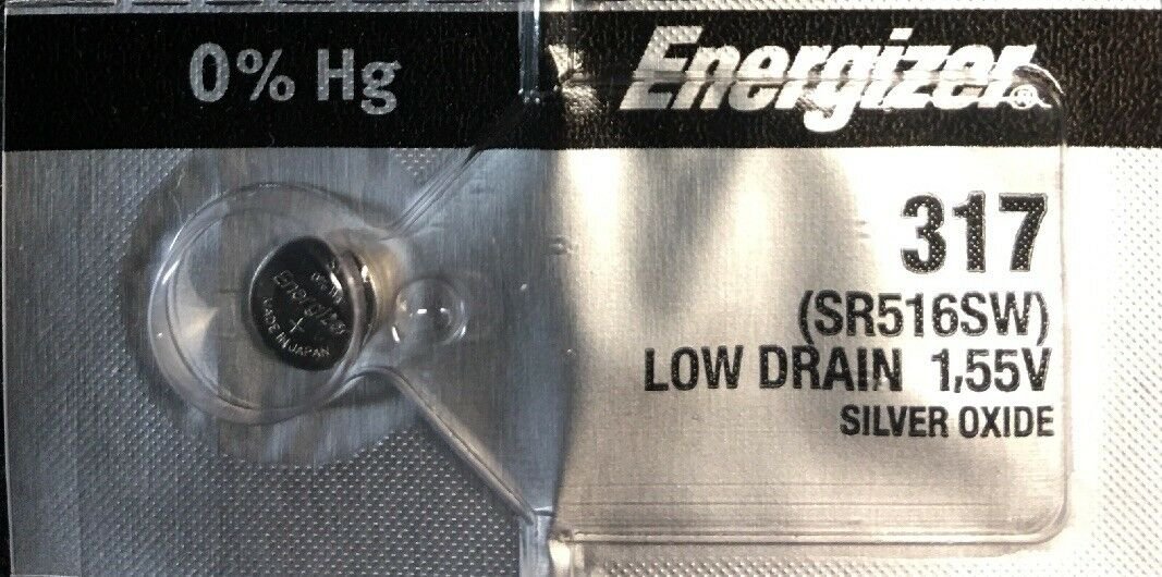 Energizer 317, SR516SW, SP317, V317, D317, 616, 1 pce Battery