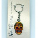Day of the Dead Orange Face Key Chains
