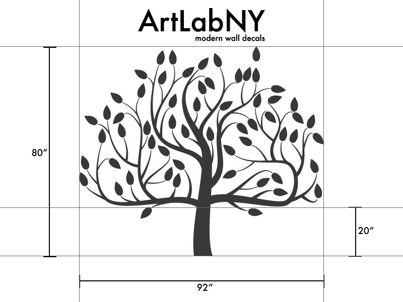 Family Tree Wall Decal Large Family Tree Vinyl Wall Decal