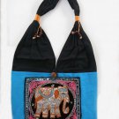 Hippie Bohemian Handbag Handmade Women's Shoulder Bags with Elephant Embroidered Local Fabric.